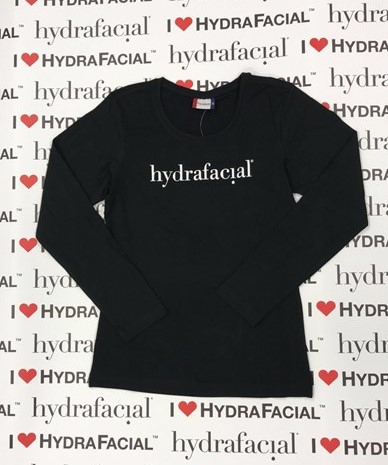 HydraFacial naisten musta pitkähihainen paita (koko XL)