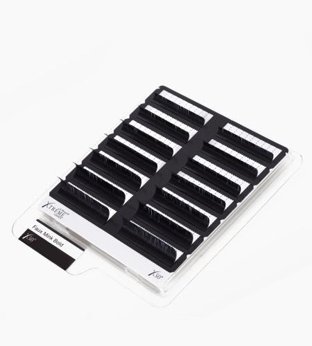 X50 Black Faux Mink Lash Tray 0.05 6-8mm multi-length