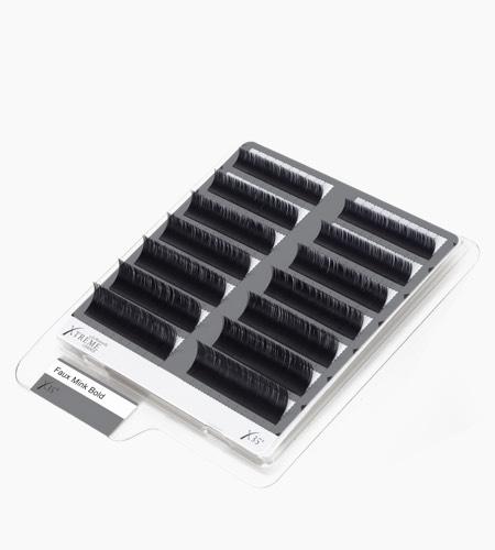 X35 Black Faux Mink Bold Lash Tray 0.03 6-8MM