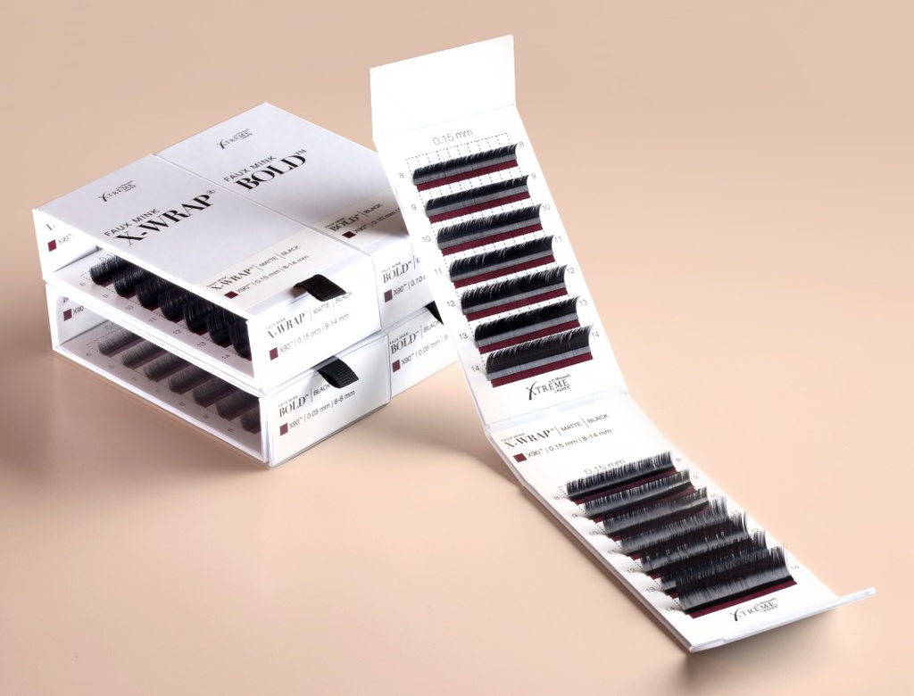 X50 Black Omni Volume Lash Tray 0.05 15-17 mm multi-length