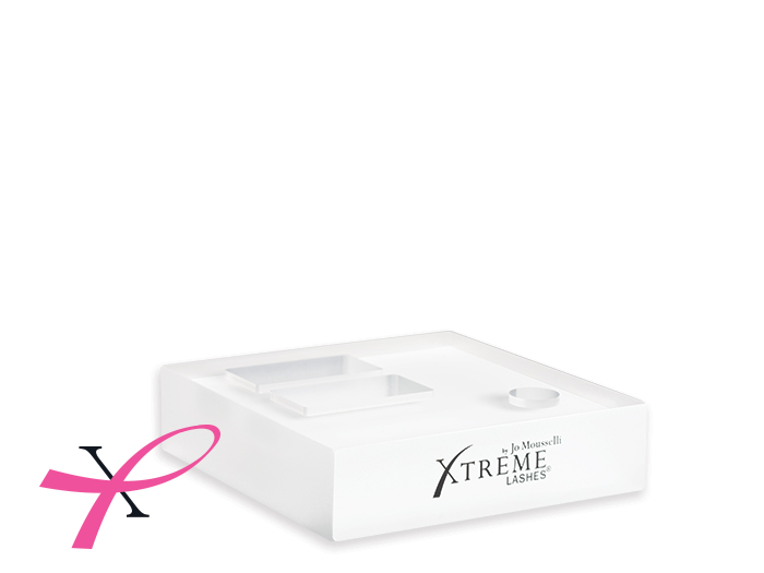 [9903] Xtreme Lashes Amplifeye / Protective Coating Display Block -tuotemyyntiteline, kirkas – tyhjä