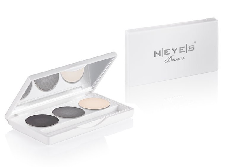 [122.00.01] NEYES Brows Brow Powder Palette kulmakarvapuuteripaletti 3 kpl (tyhjä)