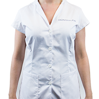 [D8453] Dermatude Uniform Size L / White with logo